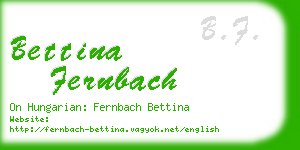 bettina fernbach business card